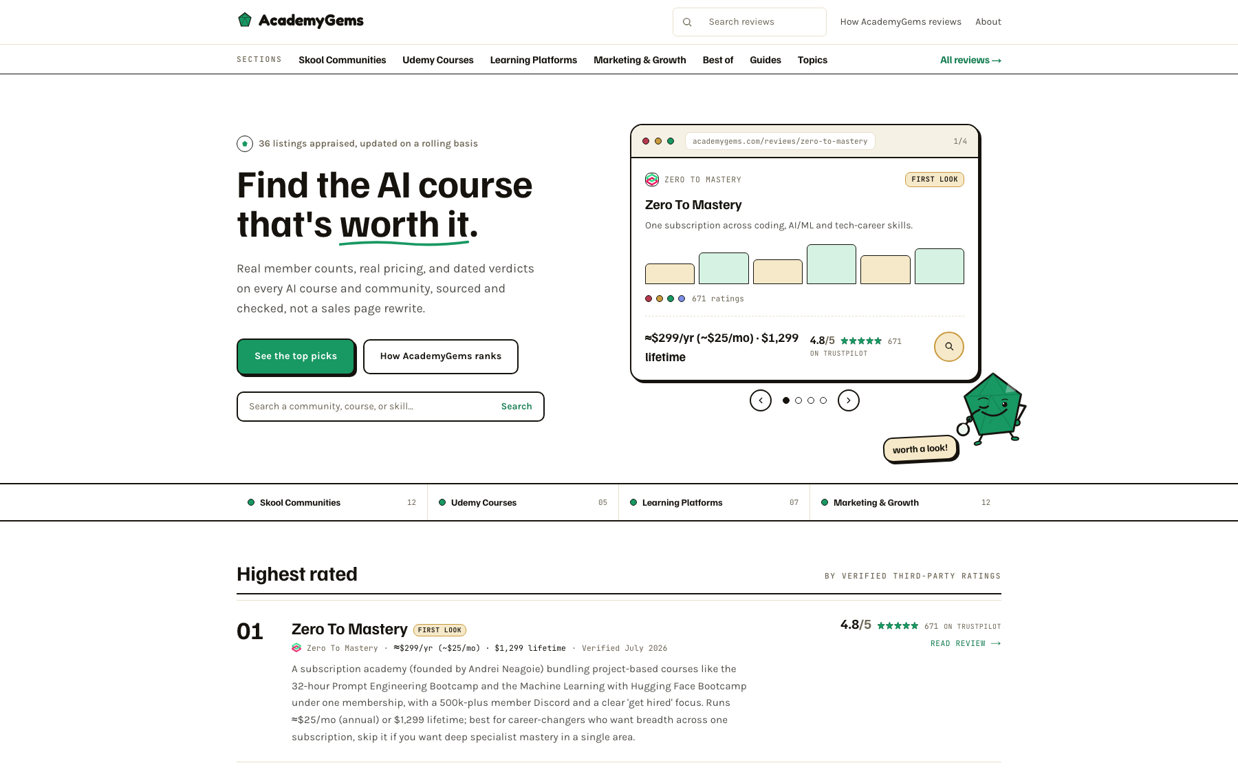 academygems.com screenshot
