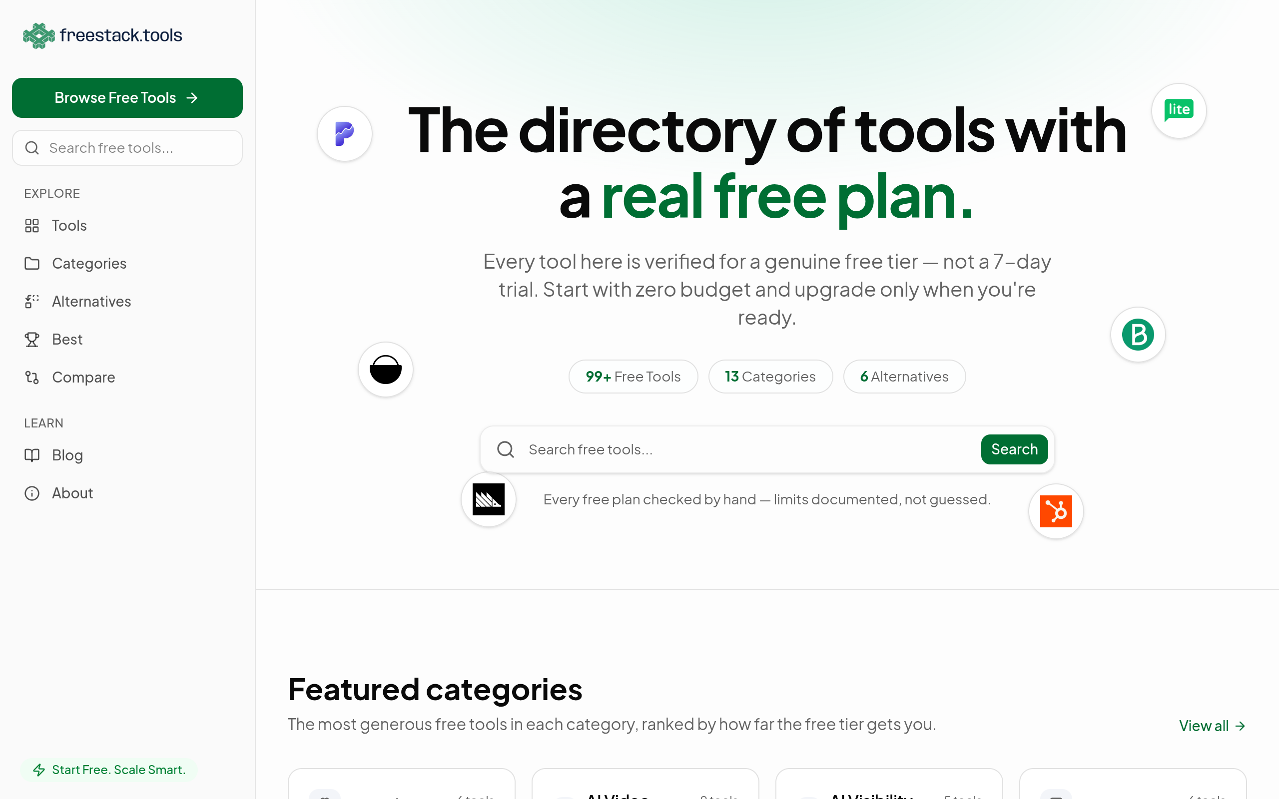 freestack.tools screenshot